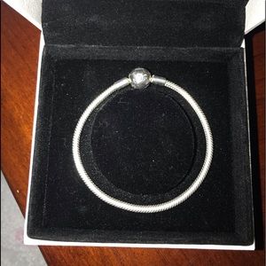 Pandora Smooth Sterling Silver Clasp Bracelet